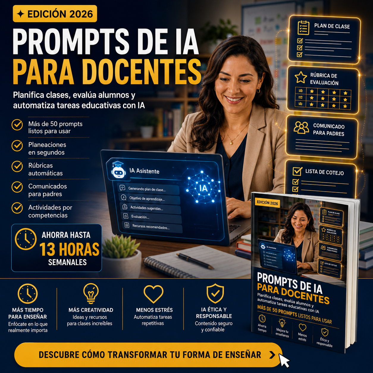 Ebook Prompts de IA para Docentes — Edición 2026